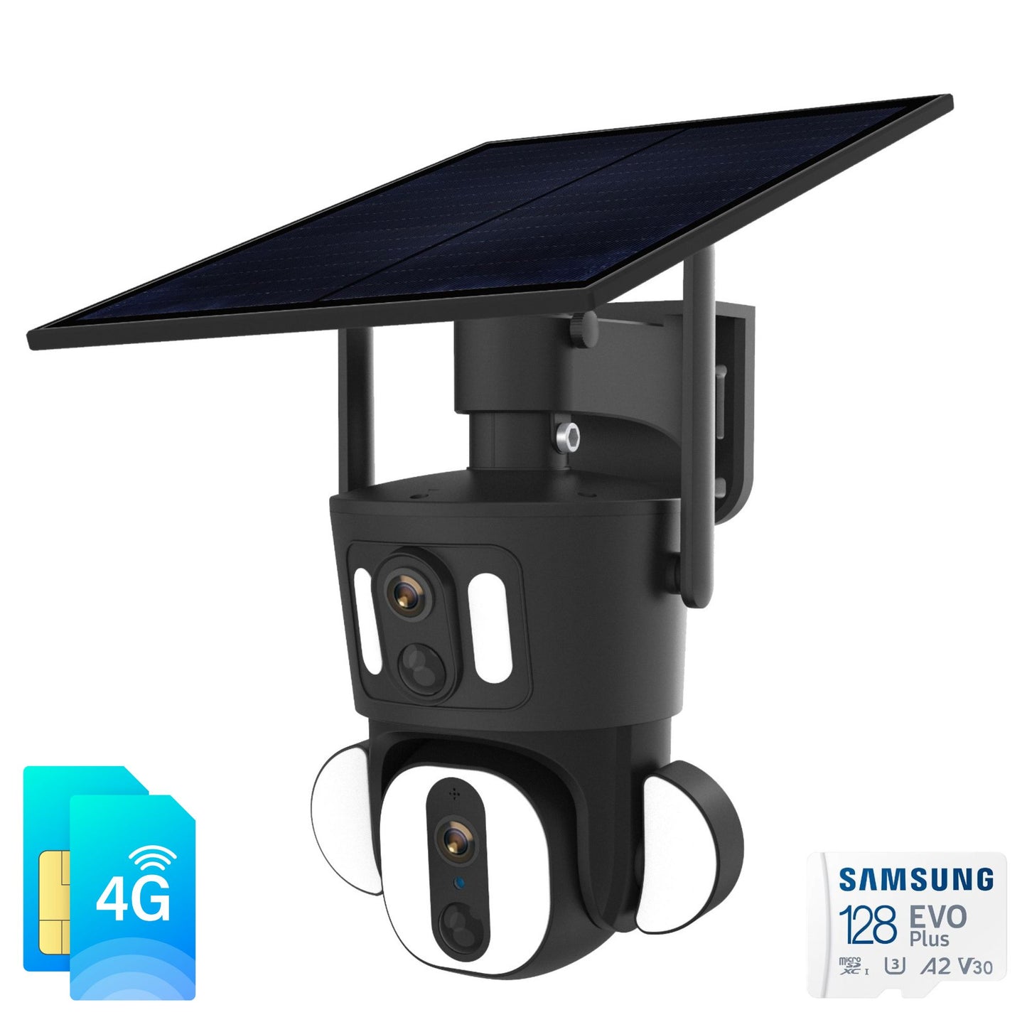 Dual lens 4G Solar PTZ Security camera