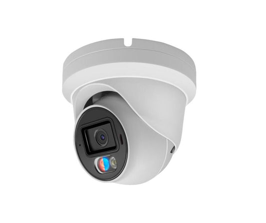 AI Active Deterrence 8MP Full color Ultra 4K POE Turret Camera