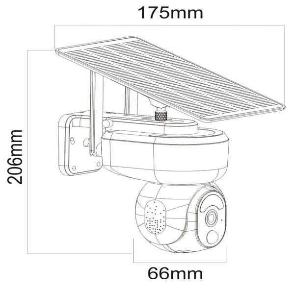 Solar PTZ Security Camera 4G with batteries