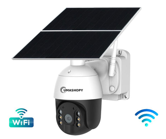 Metal Solar PTZ Security Camera WIFI with Batteries