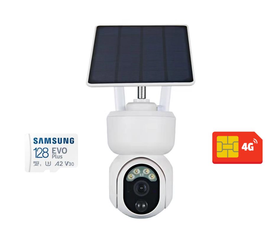 Solar PTZ Security Camera 4G with batteries