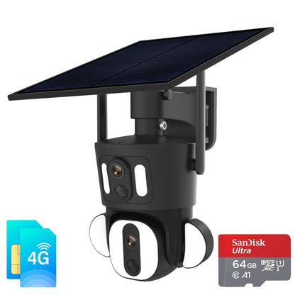 Dual lens 4G Solar PTZ Security camera