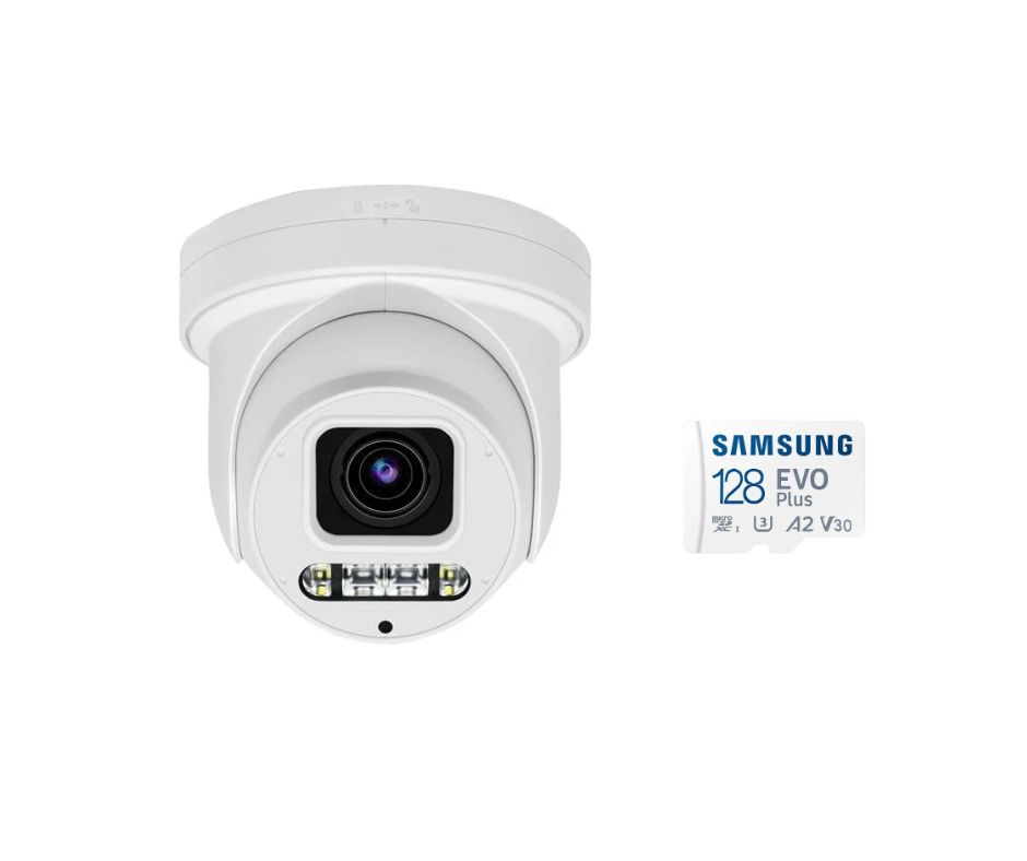 AI Active Deterrence 8MP Full Colour Turret PTZ POE Camera